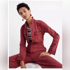 Madewell Red Denim Jumpsuit Sz 4